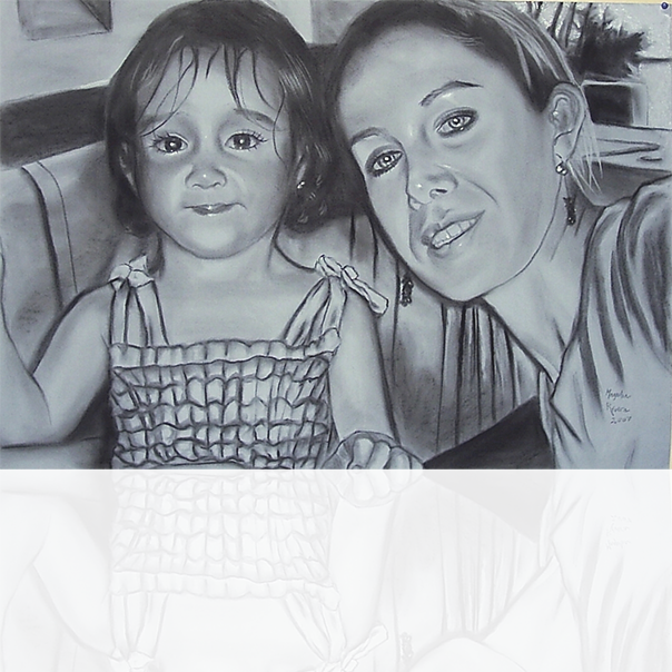 Mother and Daughter - Art by Magnolia Rivera